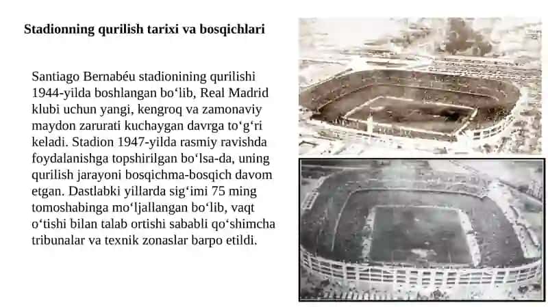 Santiago Bernabeu stadioni  SLAYD              REAL MADRID STADIONI KLUBI TURIZMI 4