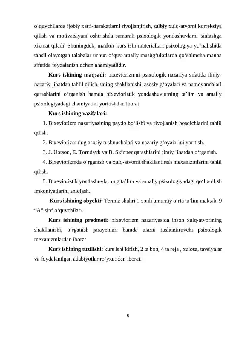 BIXEVIORIZM PSIXOLOGIK NAZARIYA SIFATIDA 4