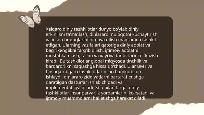 Xalqaro diniy tashkilotlar va ularning faoliyati 4