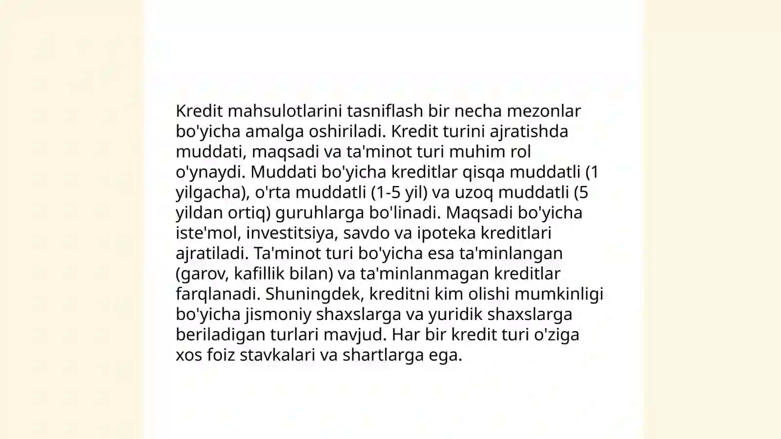 Kreditlarni tashkil etish usullari va sxemalari 4
