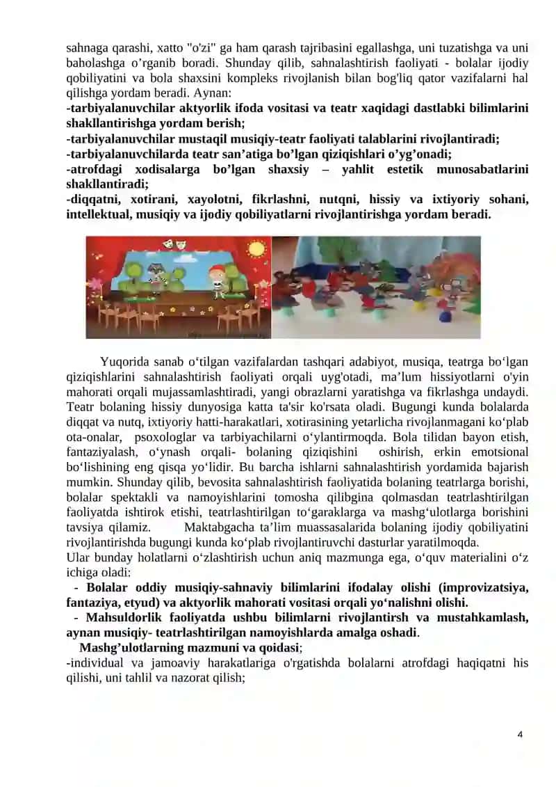 MAKTABGACHA TA’LIM TASHKILOTIDA SAHNALASHTIRISH FAOLIYATI 4