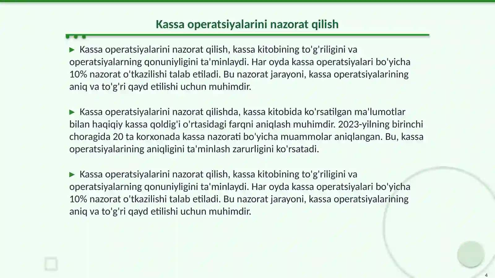 Kassa va kassa momila auditi 4