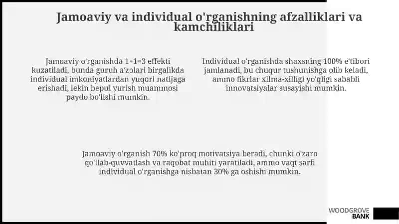 Guruh faoliyatda va shaxsning rivojlanishida trening effektini umumiy xarakteristikasi 4