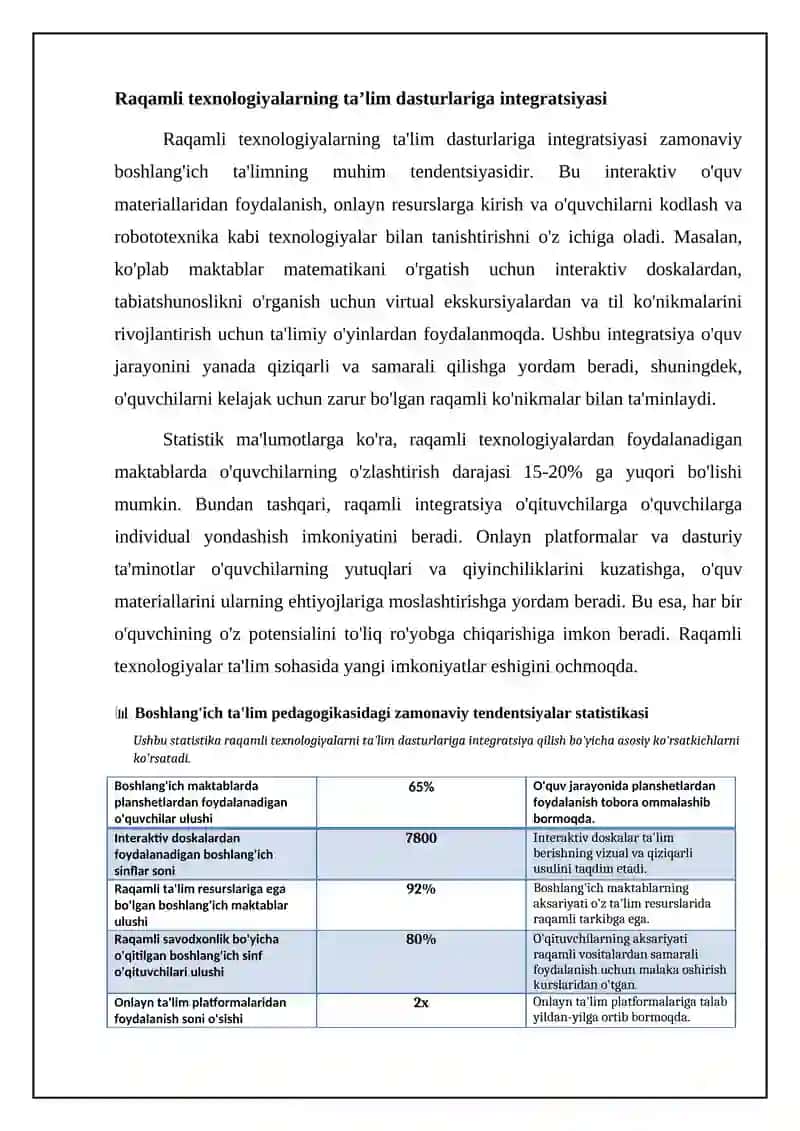 Boshlangʻich taʼlim pedagogikasi fani tendensiyalarini zamonaviy yondashuvlari 4