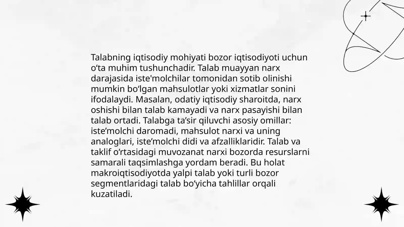 Talab tushunchasi. Talab qonuni. Talab egri chizig`i 4