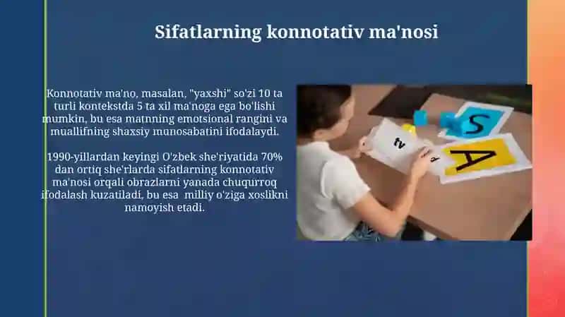 Sifatning maʼno turlari 4