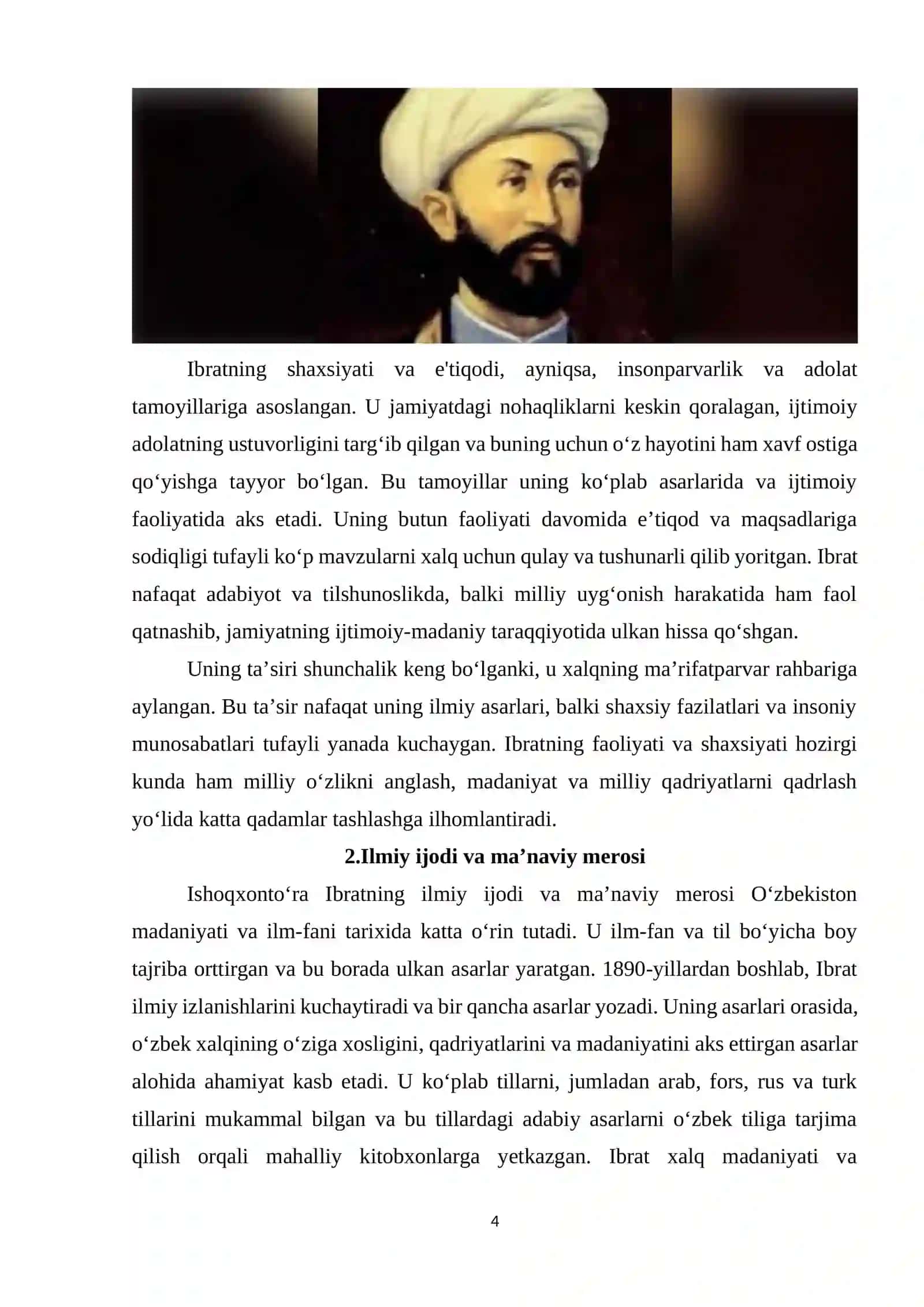 Ishoqxontoʻra Ibratning hayoti va ilmiy ijodi va erishgan yutiqlari 4
