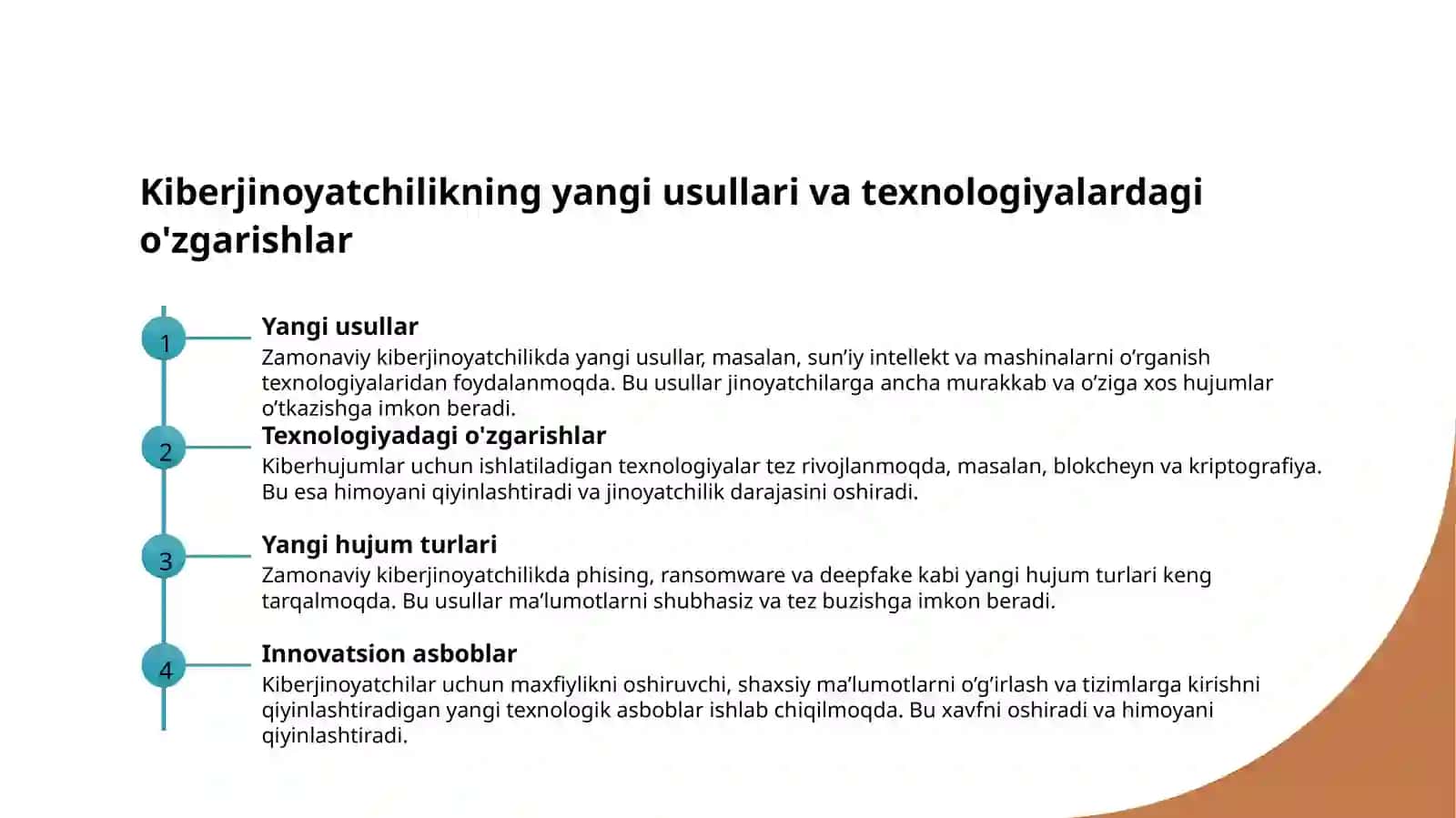 Zamonaviy kiberjinoyatchilik va uning turlari hamda axborot xavfsizligiga tahdid soluvchi omillar 4
