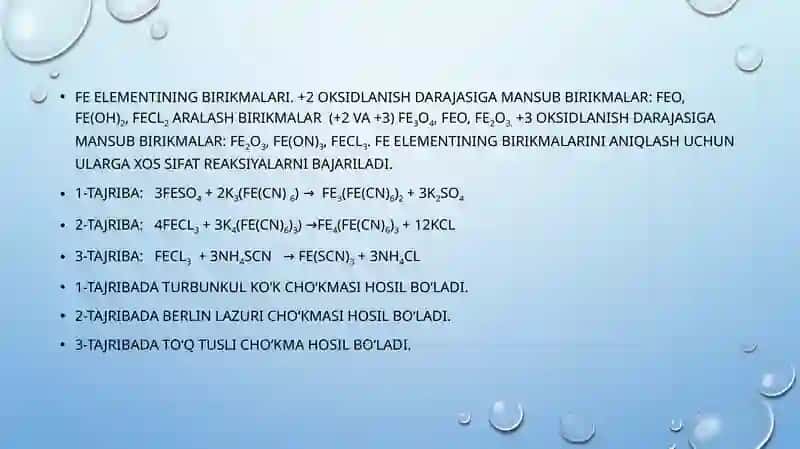 Temir Elementing Yaratilishi Tarixi va Olinishi 4