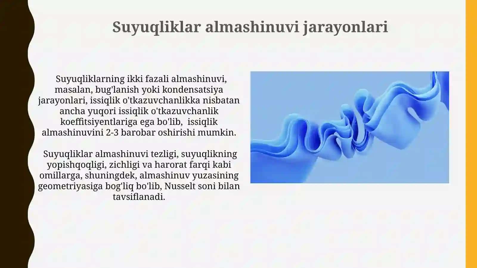 Suyuqlik va ichki issiqlik manbalari almashuvi 4