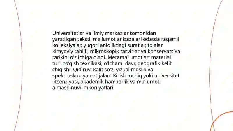 Tarixiy kostyum matolari boʻyicha malumotlar bazasini topisj 4