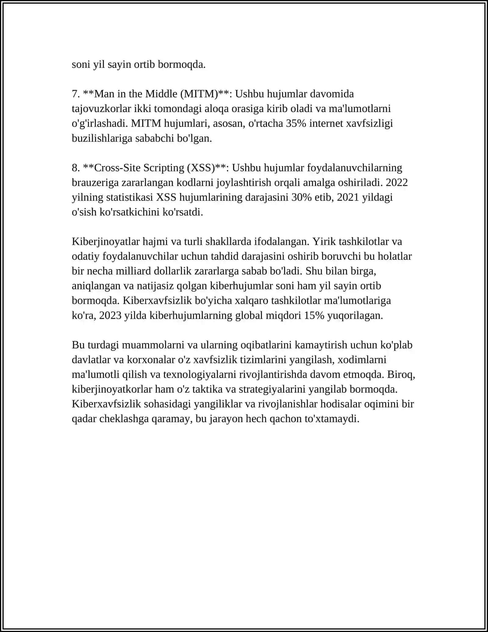 KIBER MAKON,KIBR TERRORIZM,KIBER ZO'ROVONLIK TUSHUNCHALARINING MOHIYATI 4