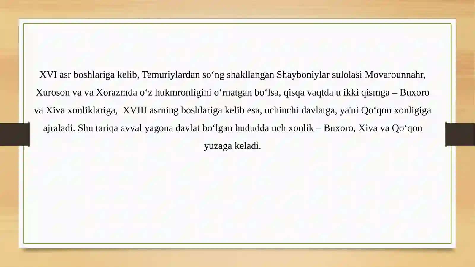 XVI-XIX asrning birinchi yarmida O`rta Osiyo xonliklari tarixshunosligi o`rganilishi 4