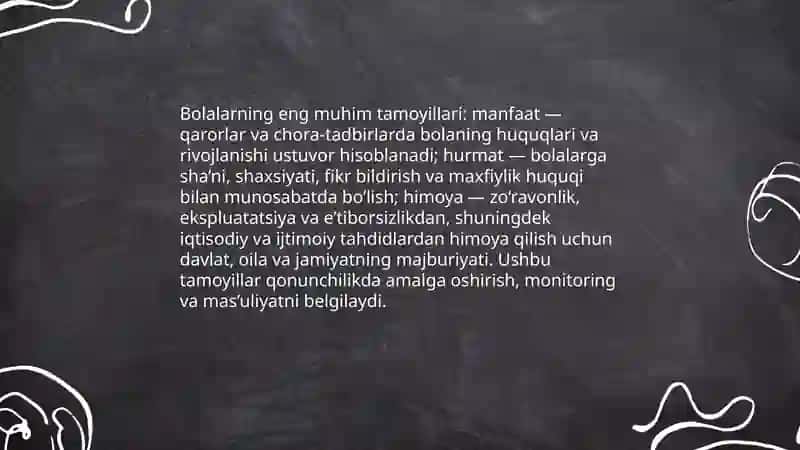 Ozbekiston Respublikasi Bola huquqlari kafolatlari togrisidagi qonun izohi 4