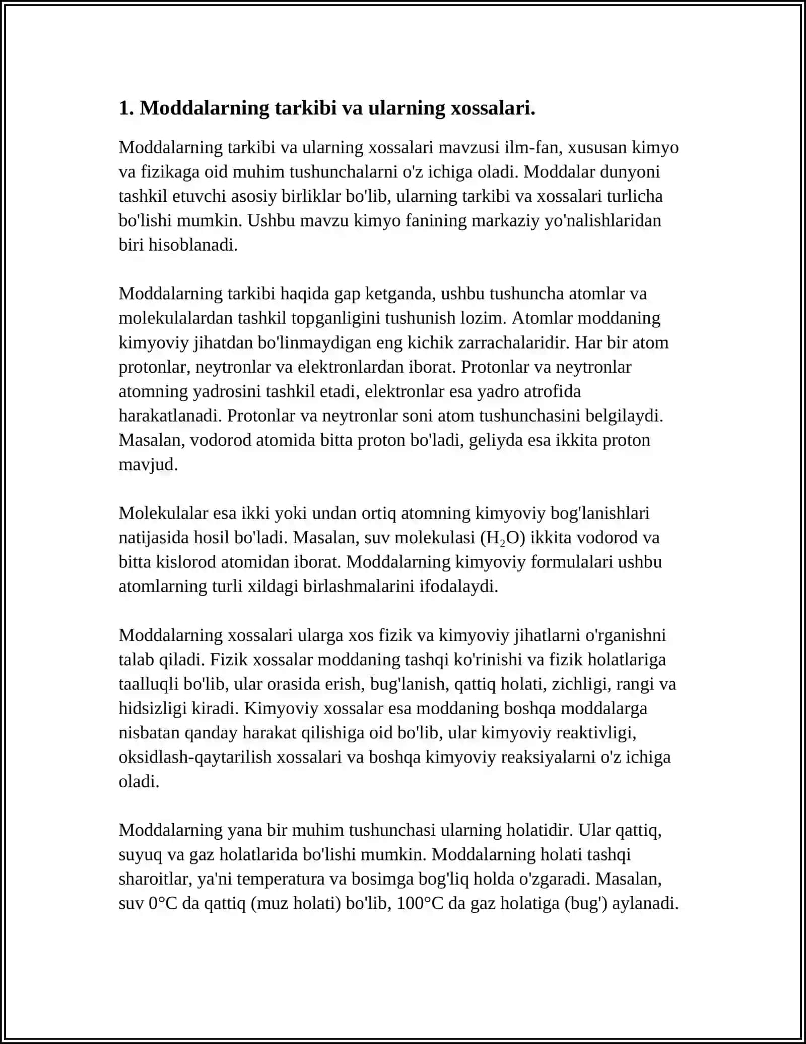 MODDALAR TARKIBI VA XOSSA ANALIZATORLARI. GAZ ANALIZATORLARI (TERMOMAGNIT, TERMOKONDUKTOMETRIK, TERMOKIMYOVIY, ELEKTROKIMYOVIY, OPTIK YUTILISH, OLOVNI IONLASH), XROMATOGRAFLAR. NAMLIK O'LCHAGICHLAR 4