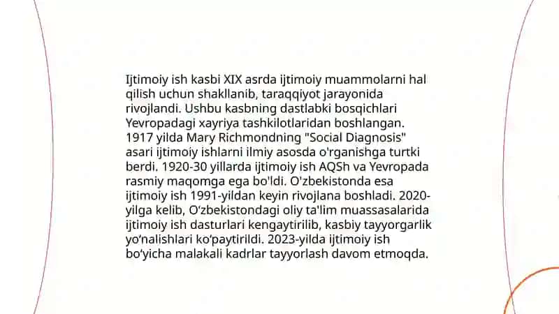 Ijtimoiy ish kasbining taʼlim sohasiga qaratilgan maktabda ijtimoiy ish nazariyasi 4