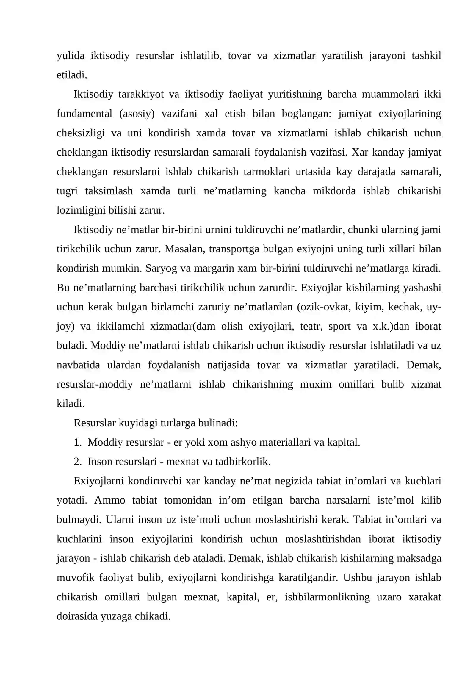 Tovarning iqtisodiy mazmuni va uning xususiyatlari 4