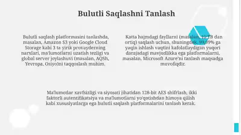 Bulutli Saqlash Platformalari bilan Integratsiya 4