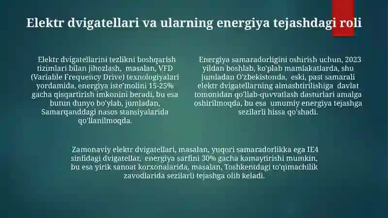 Elektr Energiyasini Tejashda Elektromexanik Tizimlarning Roli 4