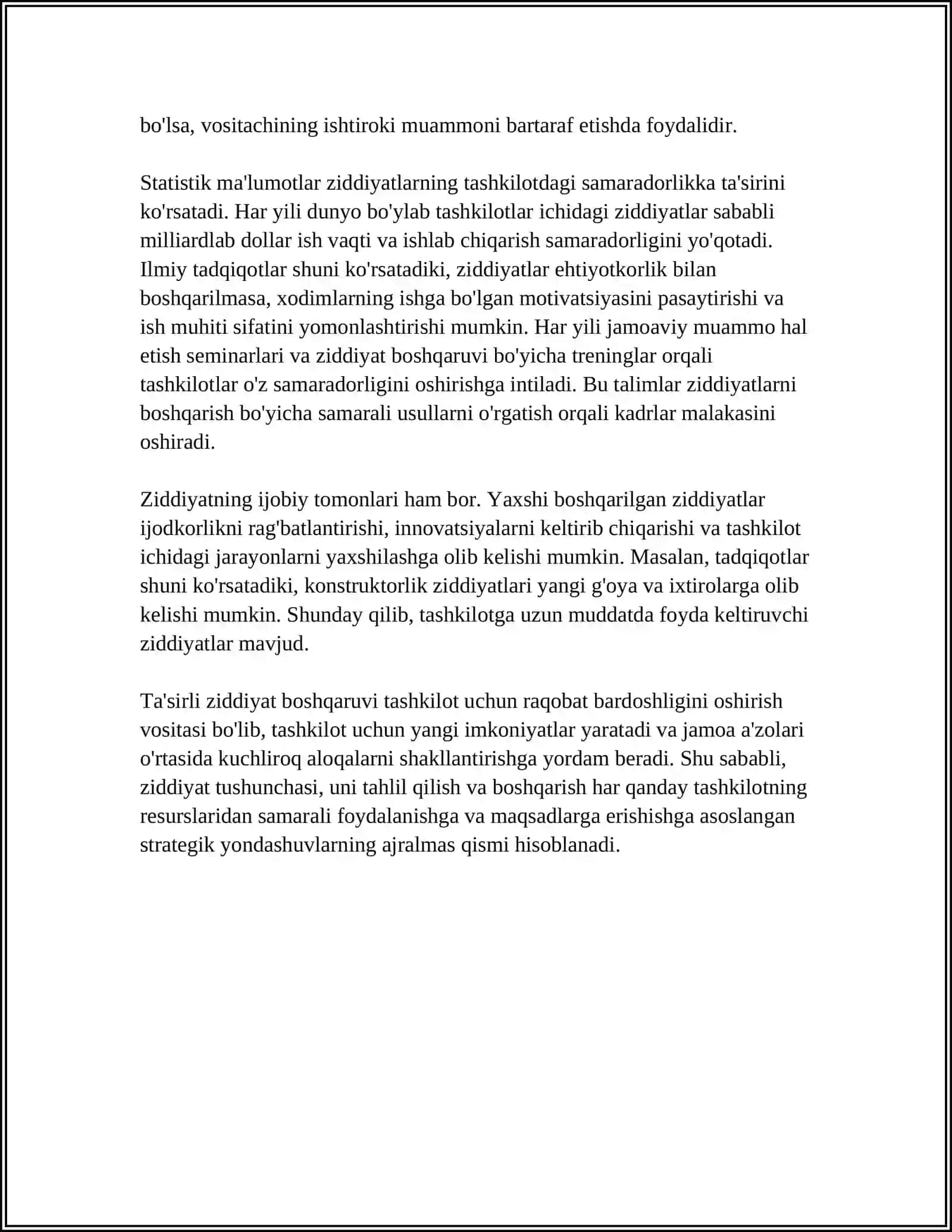JAMOA VA TASHKILOTLARDA ZIDDIYATLARNI SAMARALI BOSHQARISH USULLARI 4