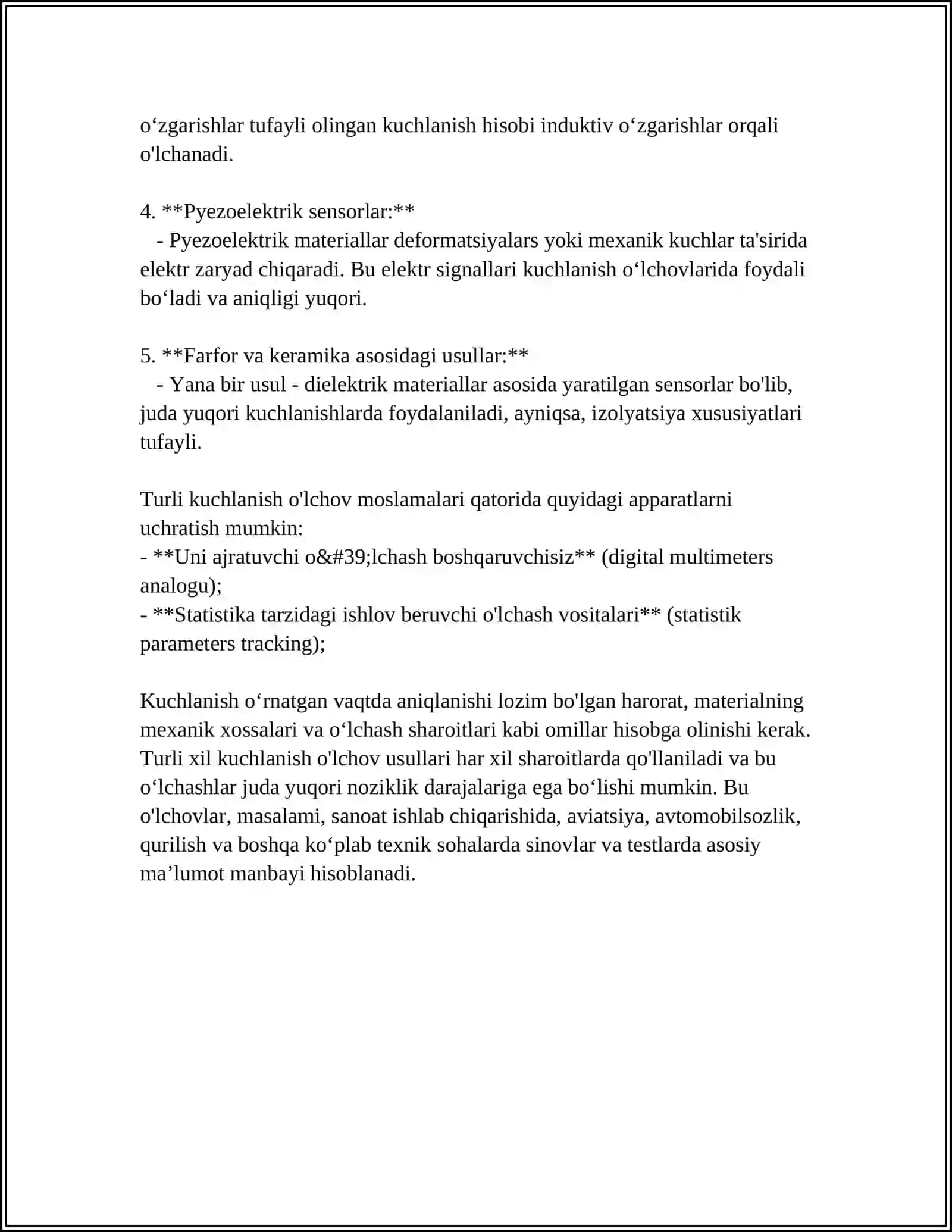 Kuchlanish va Qarshilikning O'zaro Bog'liqligi 4