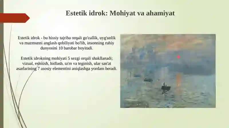 San'at davrlari: Estetik idrokning kaliti 4