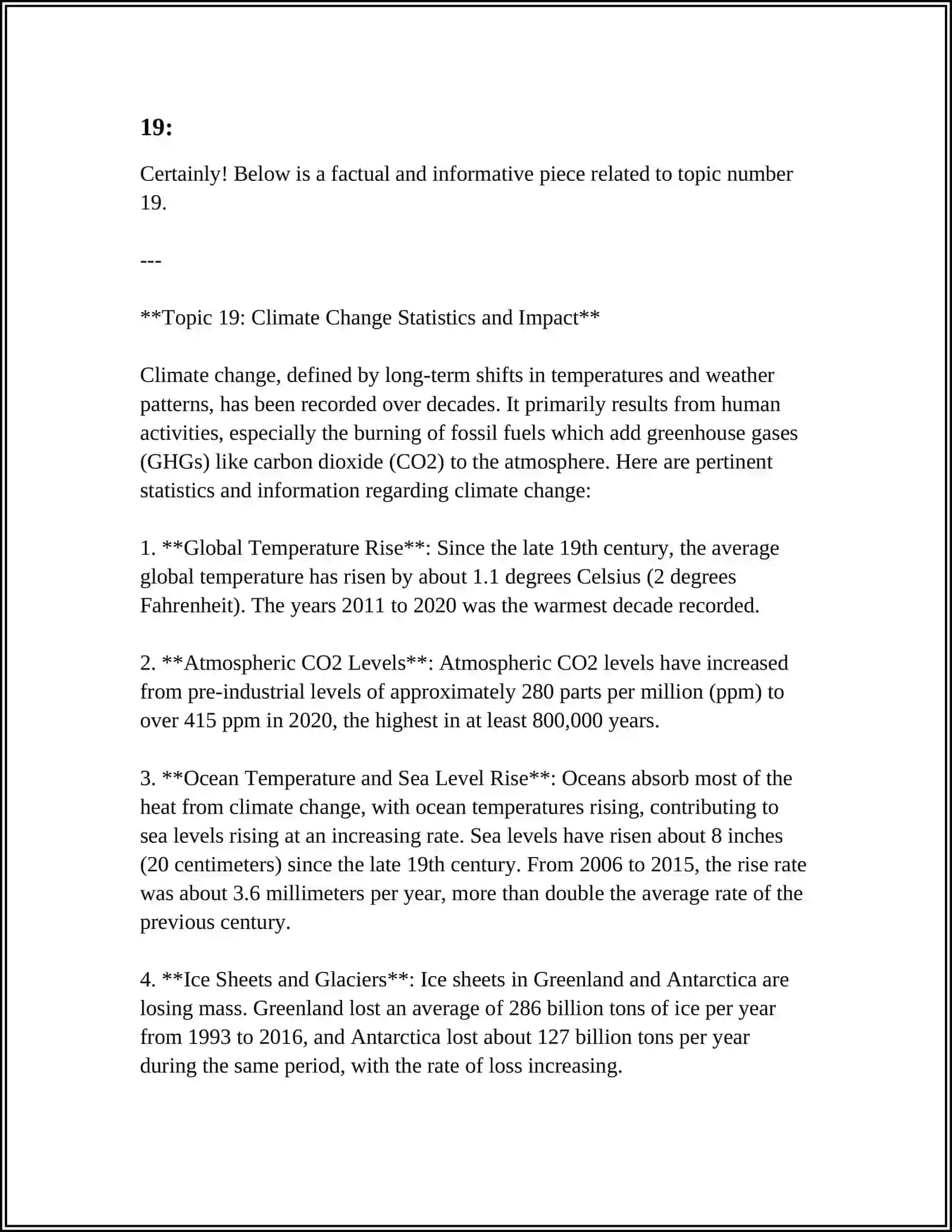 Climate Change Statistics and Impact 4
