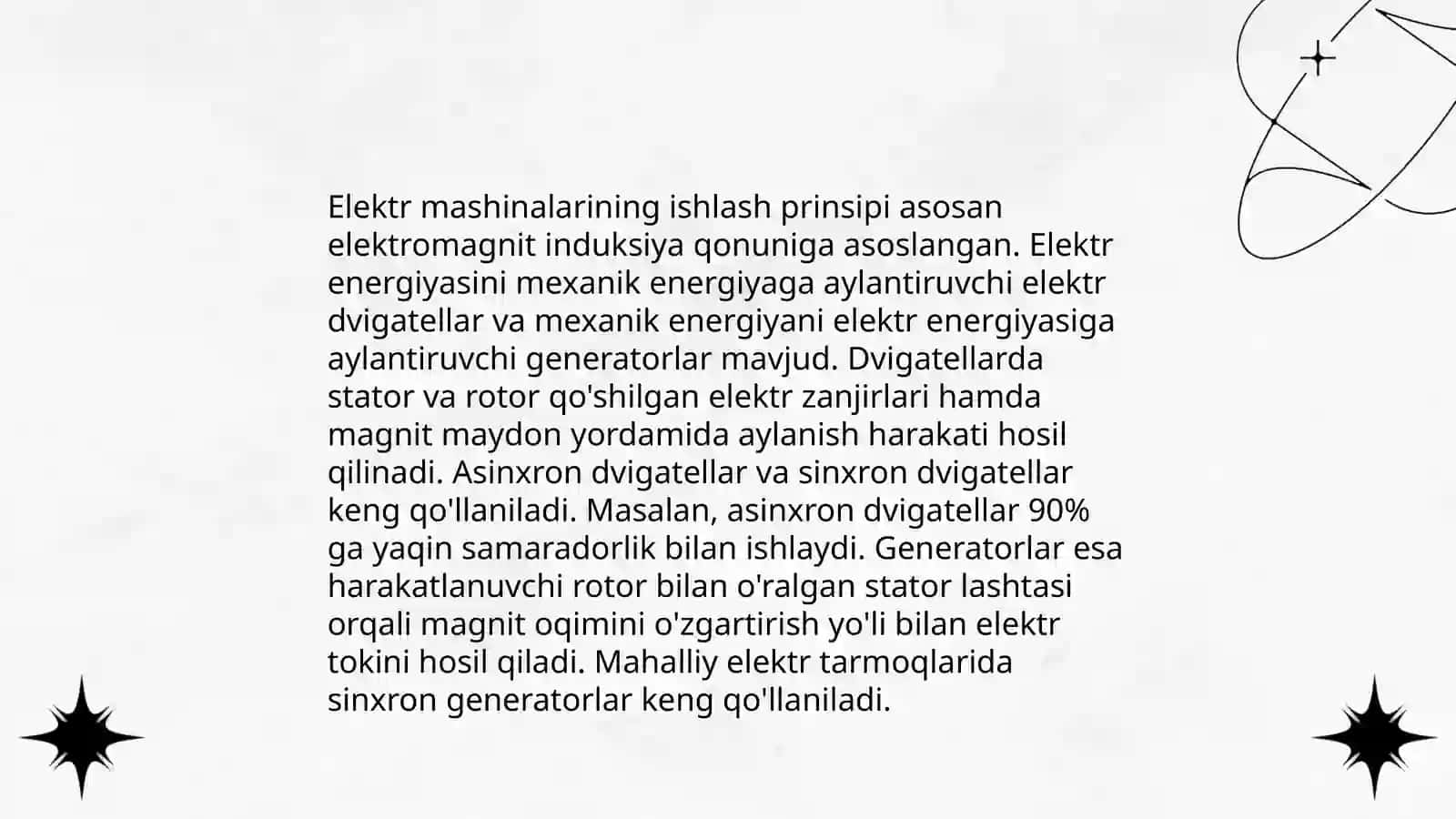 Elektr mashinalari haqida umumiy tushuncha, ularning turlar va farqi 4