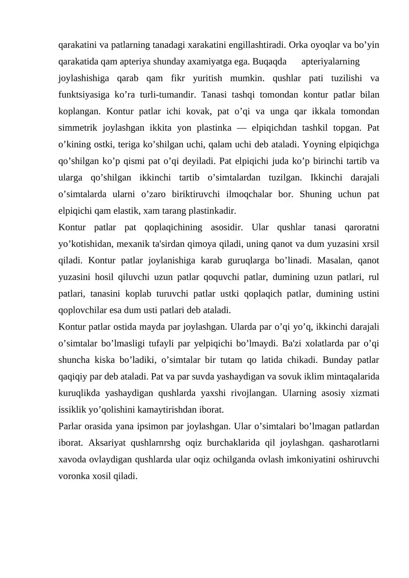 Qushlarning uchish turlari va uning qushlar hayotidagi ahamiyati 4