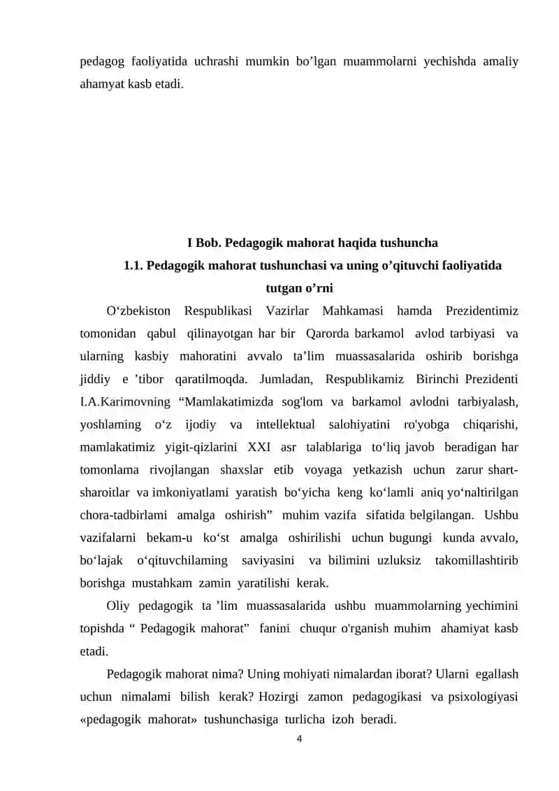pedagogik mahorat mazmuni 4