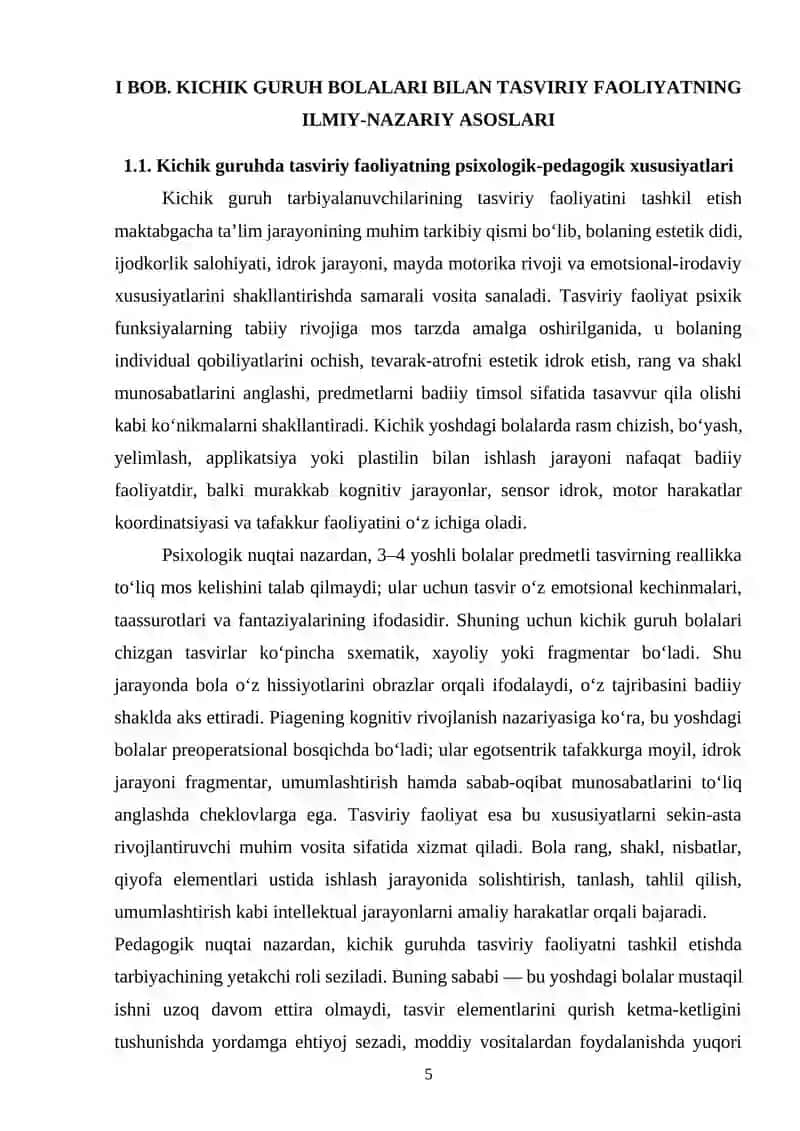Kichik guruh bolalari bilan bo‘yoqlar bilan ishlashning o‘ziga xos metodikasi 4