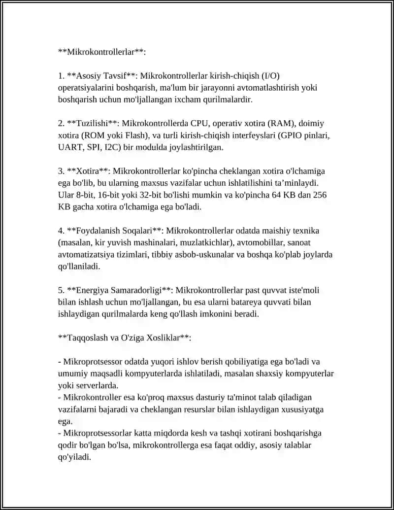 MIKROKONTROLLERLAR ASOSIDA BOSHQARUV QURILMALARINI YASASH 4