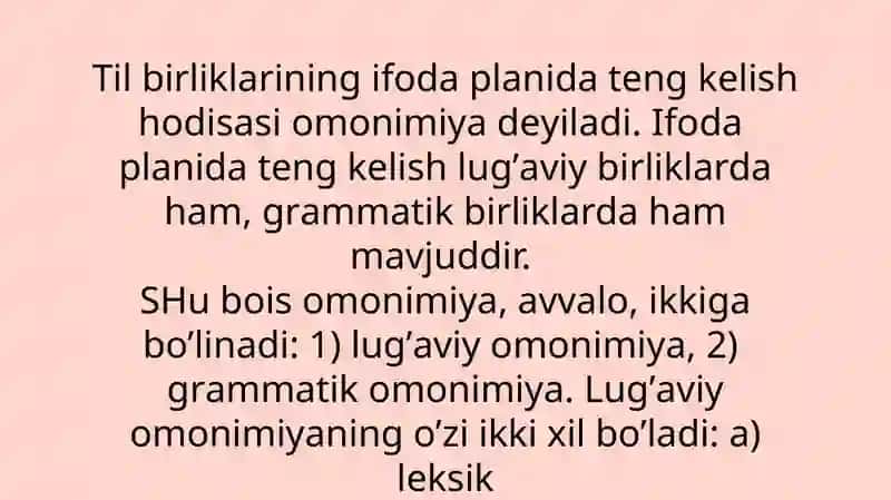 Leksik  omonimiya 4