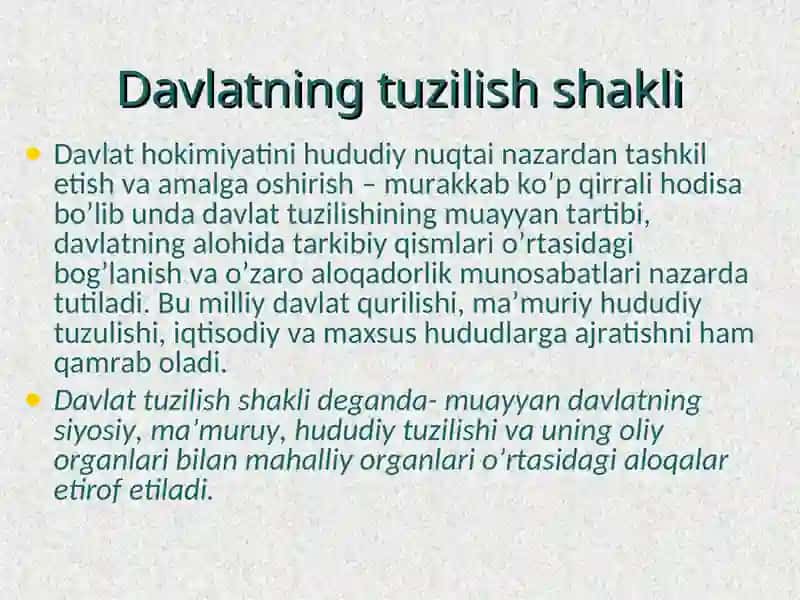 Davlat tuzilishi 4