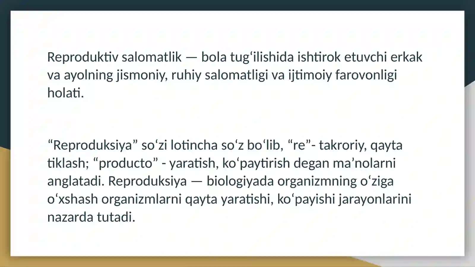 Reproduktsıya ahamıyatı 4