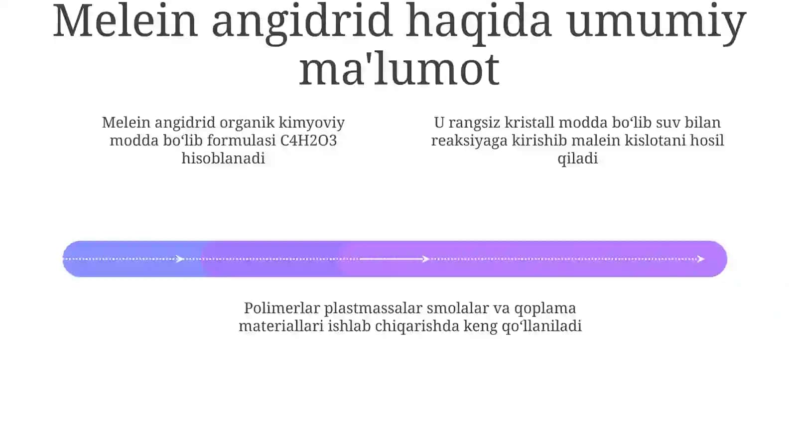 Melein angidrid ishlab chiqarish texnologiyasi 4