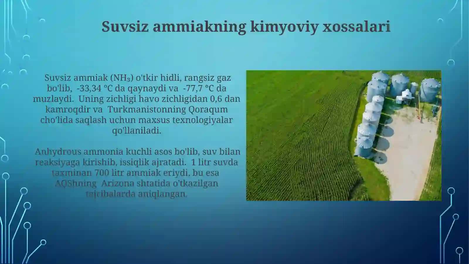 Suvsizammiakvaundanqishloqxoʻjaligidafoydalanishtexnologiyasi 4