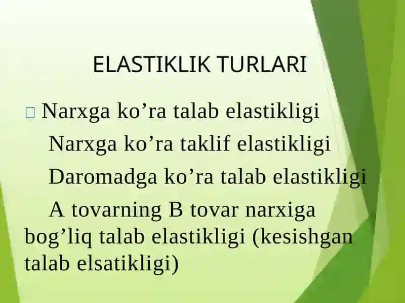 Elastiklik va uning turlari 4
