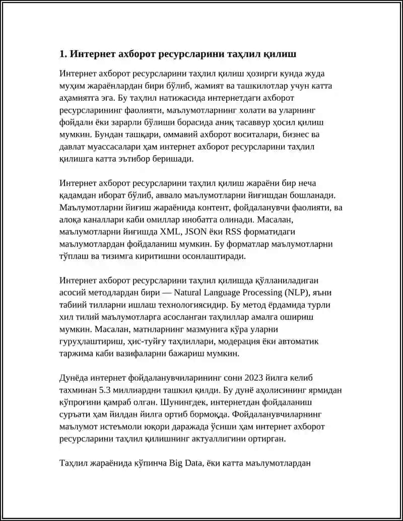 Интернет ахборот ресурсларини таҳлил қилиш 4