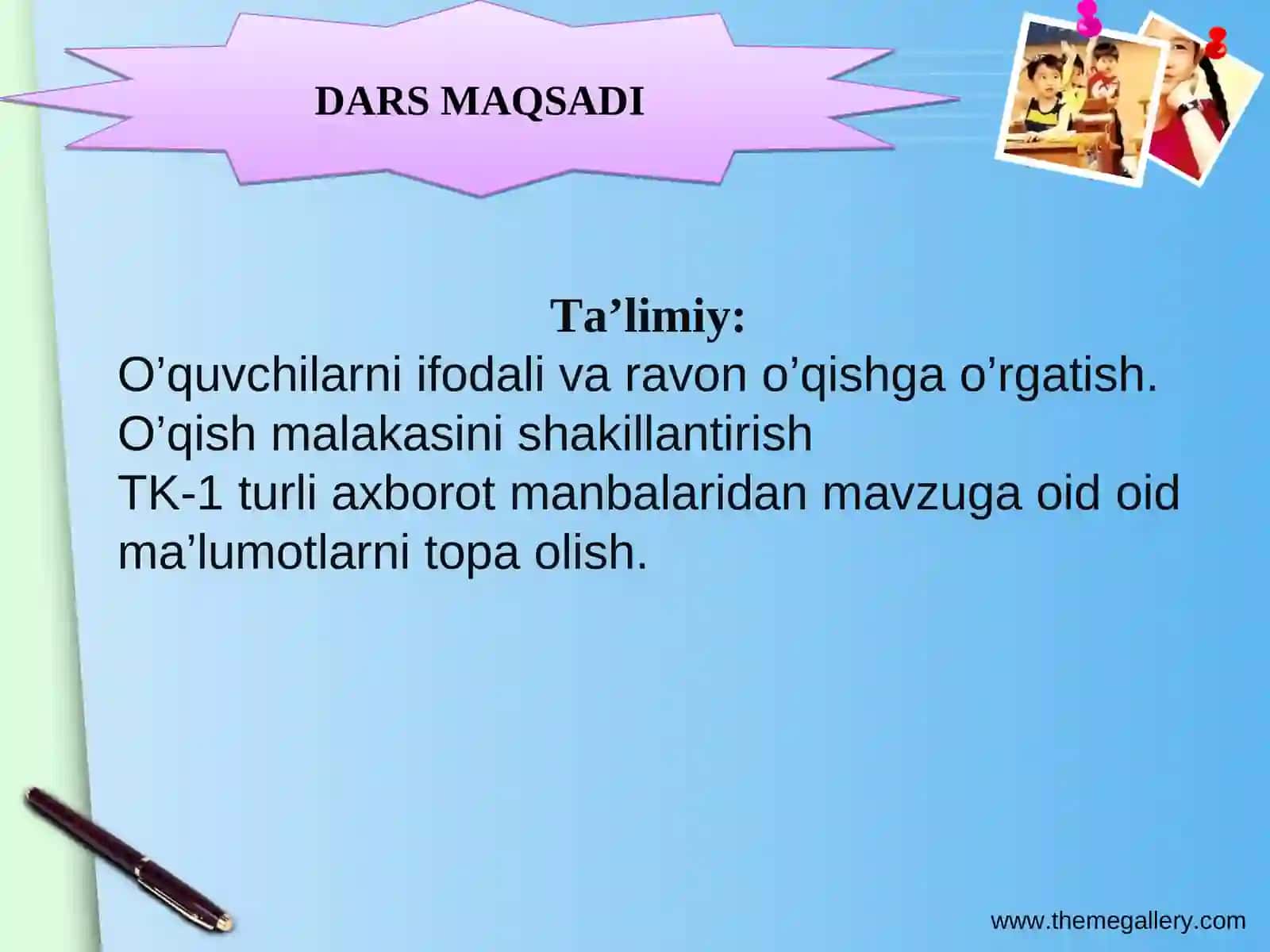 BIR SOATLIK DARS UCHUN TAQDIMOTI 4