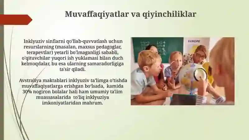 Inkluziv ta'limni rivojlangan mamlakatlar ta'lim tizimi asosida o'rganish 4