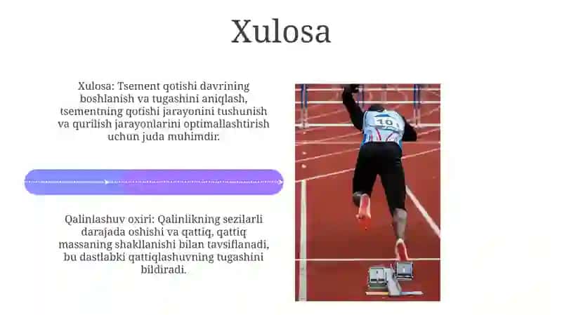 Sement bōtqasi qotayotganda quyuqlanish davrining boshlanishi va oxirini aniqlash 4