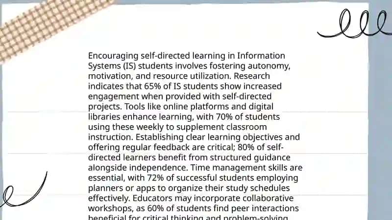 The role of independent study in teaching IS Classes 4
