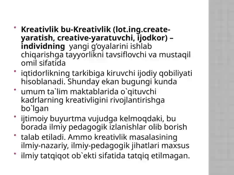 Innovatsion ta’lim muhitida o’qituvchi 4