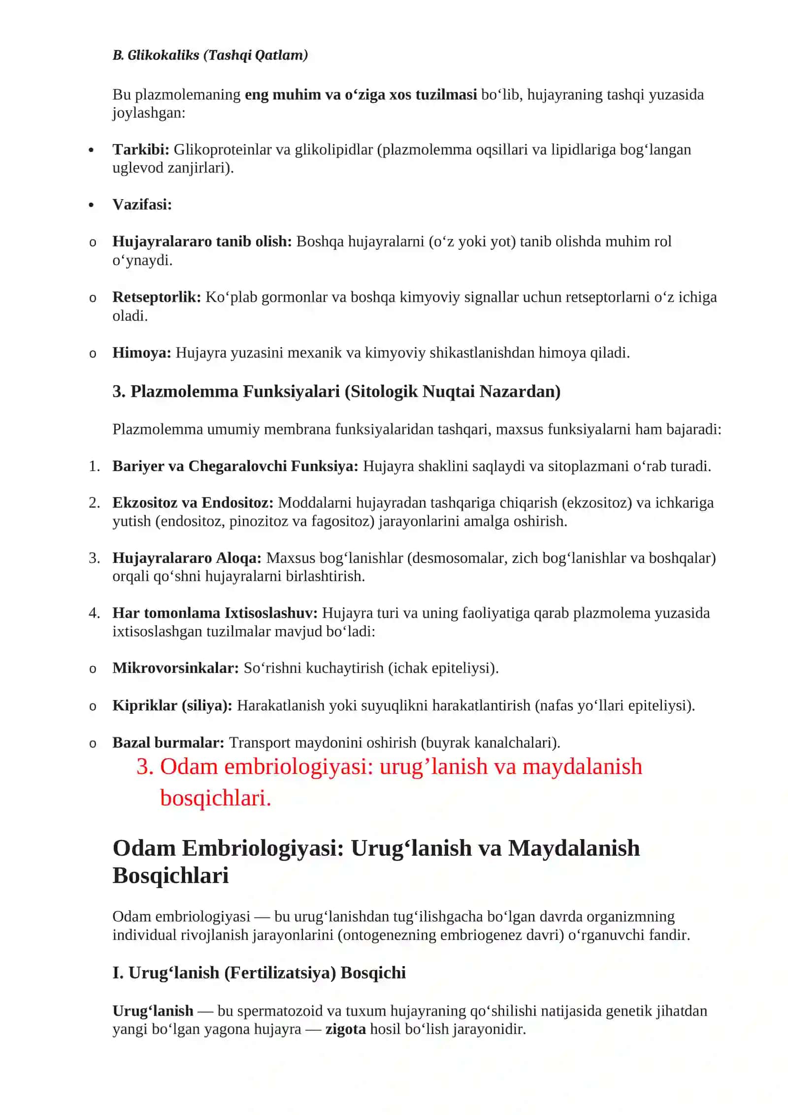 Gistologiya (Gistalogiya fani: Maqsad va Vazifalari) 4