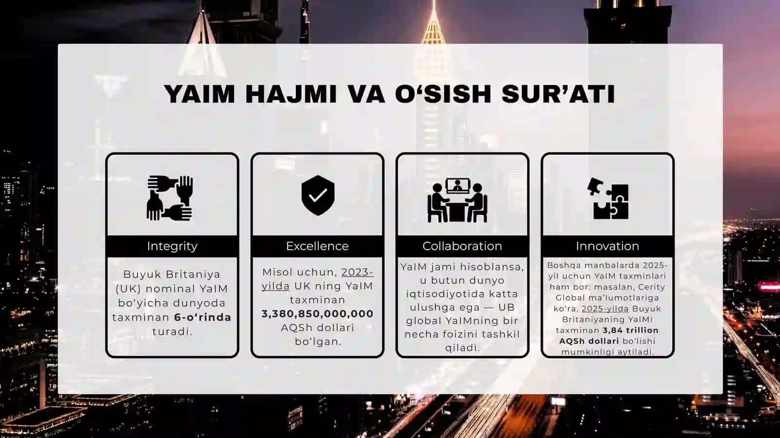 Reja: IQTISODIYOTI BUYUK BRITANIYA 4