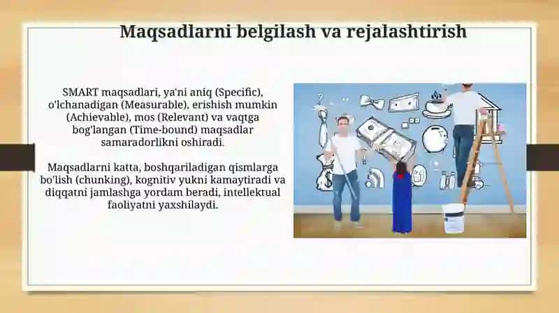 Kreativlik va intellektual faoliyatni samarali tashkil etish metodlari 4