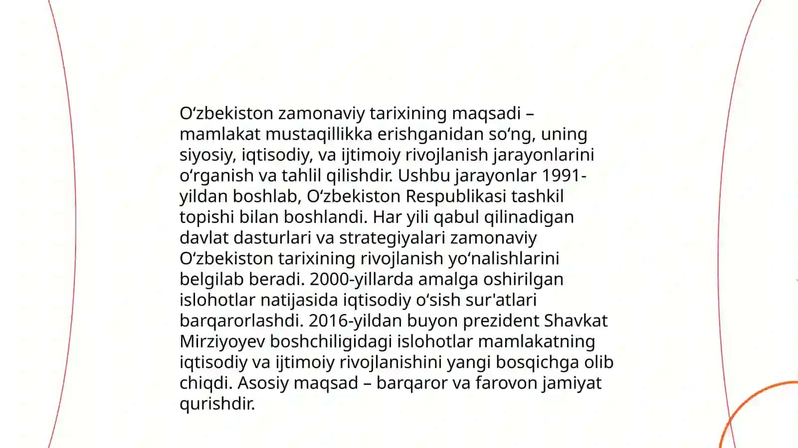 OʻZBEKISTONNING ZAMONAVIY TARIXI FANINING PREDMETI, MAQSADI VA VAZIFALARI, NAZARIY VA USLUBIY TAMOYILLARI 4