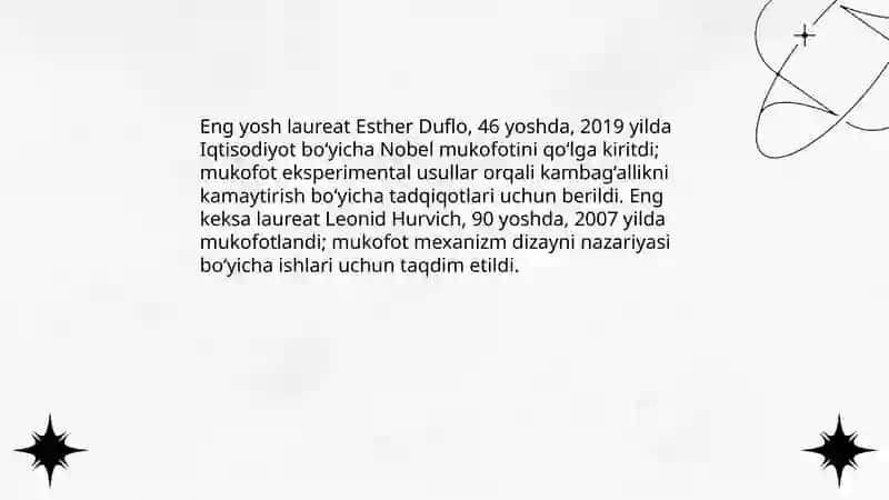 Iqtisodiyot bo'yicha Nobel mukofoti laureatlari 4