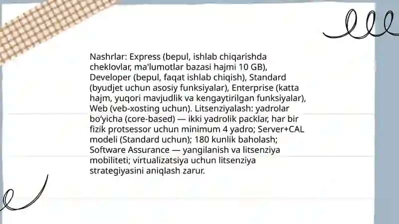 MS SQL Server ma'lumotlar bazasini boshqarish 4